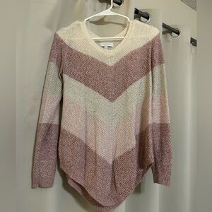 Stylish New Directions asymmetrical color block tunic top